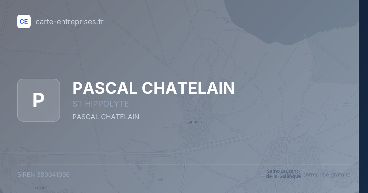 PASCAL CHATELAIN — 380041996 — fiche entreprise