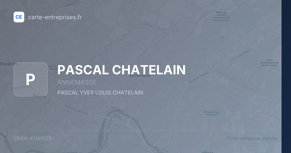 PASCAL CHATELAIN — 431495787 — fiche entreprise
