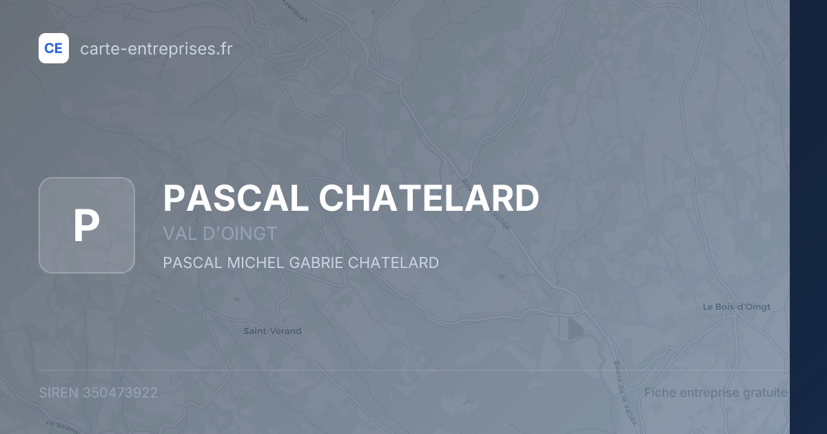 PASCAL CHATELARD — 350473922 — fiche entreprise