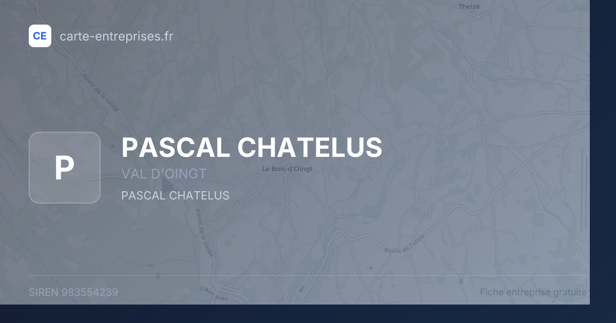 PASCAL CHATELUS — 983554239 — fiche entreprise