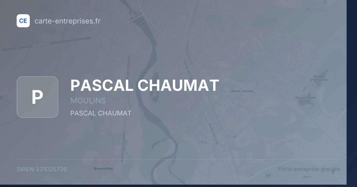 PASCAL CHAUMAT — 331025726 — fiche entreprise