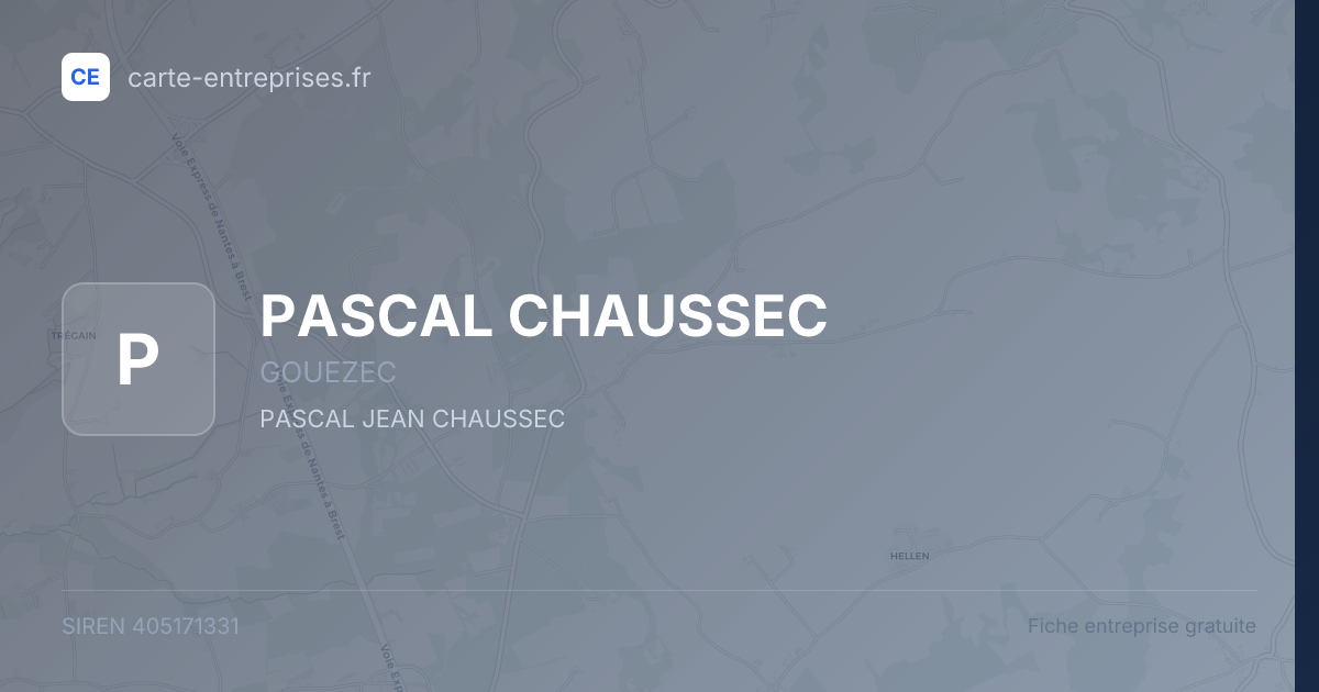 PASCAL CHAUSSEC — 405171331 — fiche entreprise