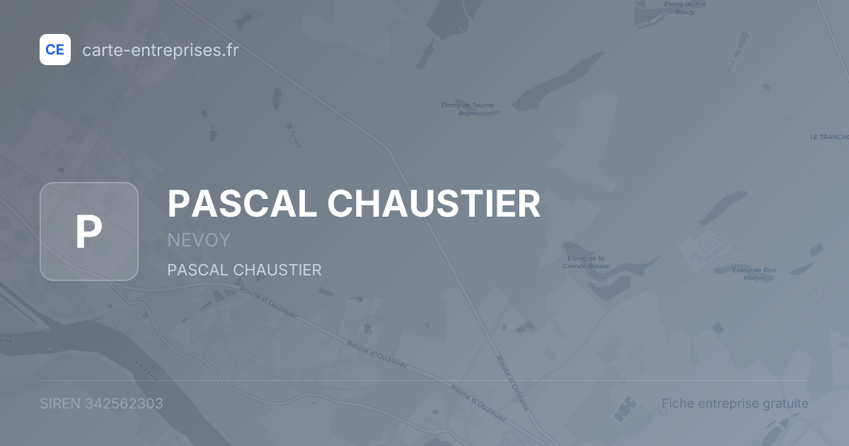 PASCAL CHAUSTIER — 342562303 — fiche entreprise