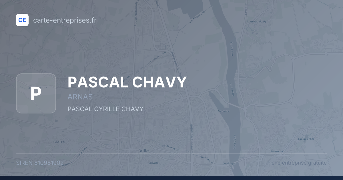 PASCAL CHAVY — 810981902 — fiche entreprise