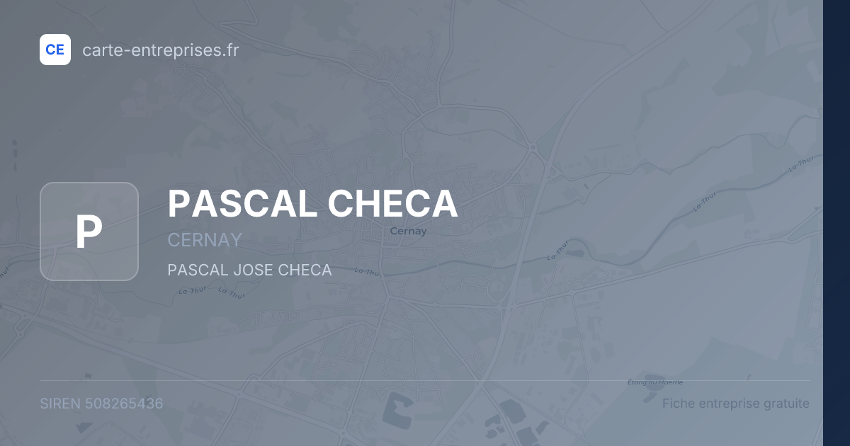 PASCAL CHECA — 508265436 — fiche entreprise