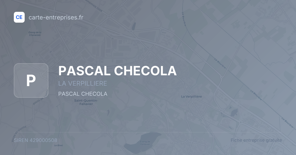 PASCAL CHECOLA — 429000508 — fiche entreprise