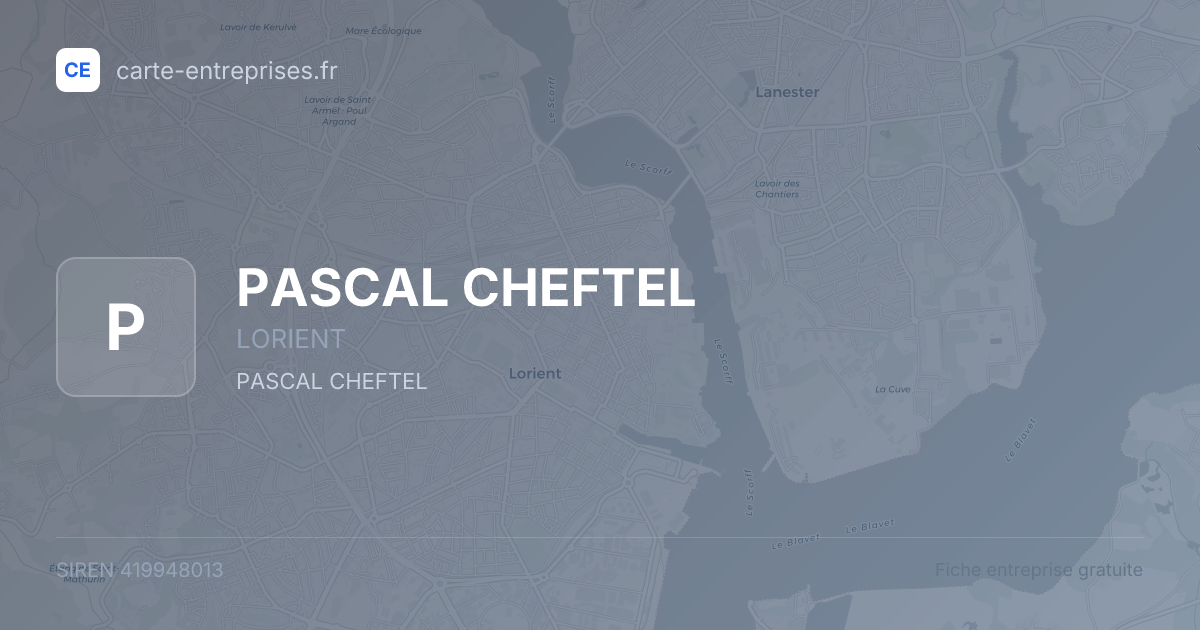 PASCAL CHEFTEL — 419948013 — fiche entreprise