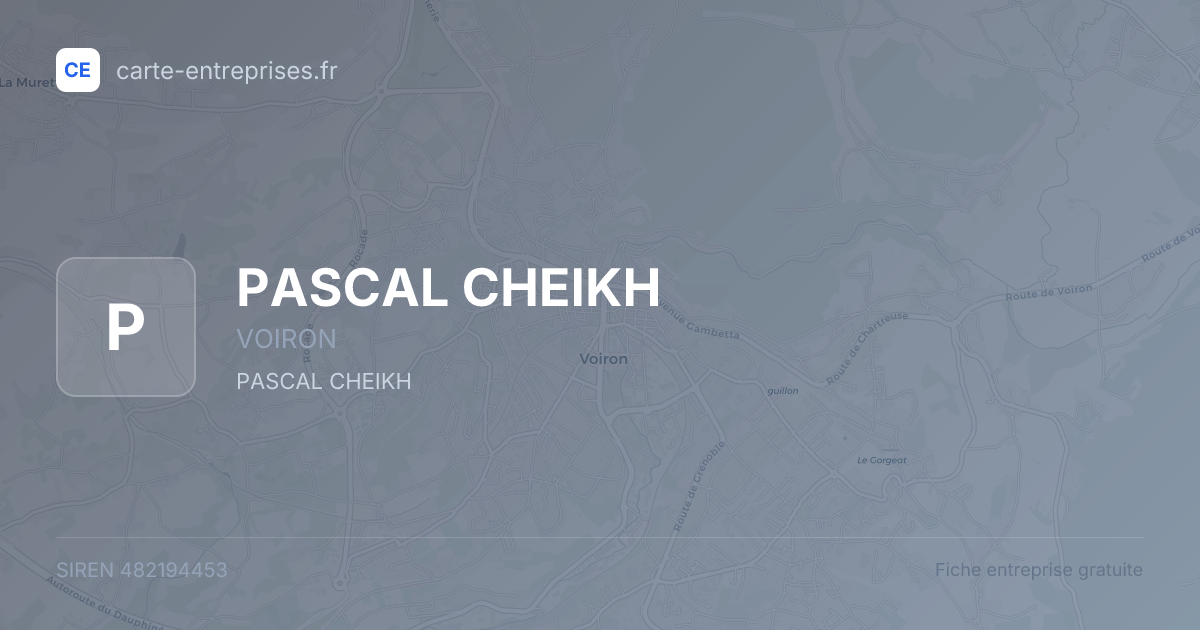PASCAL CHEIKH — 482194453 — fiche entreprise