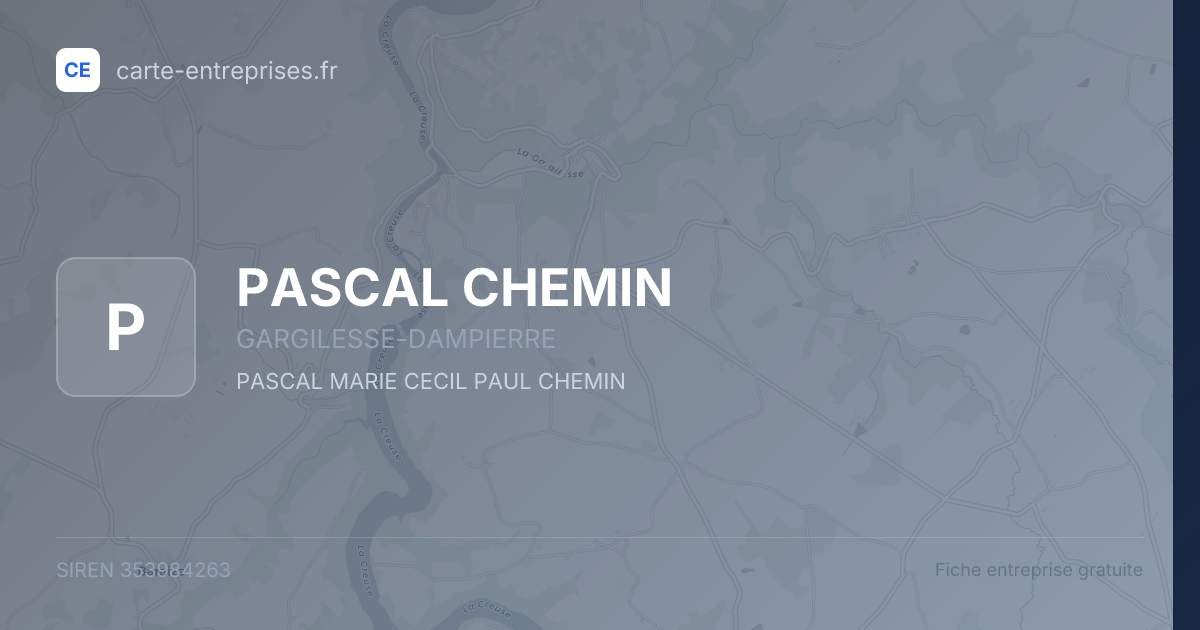 PASCAL CHEMIN — 353984263 — fiche entreprise
