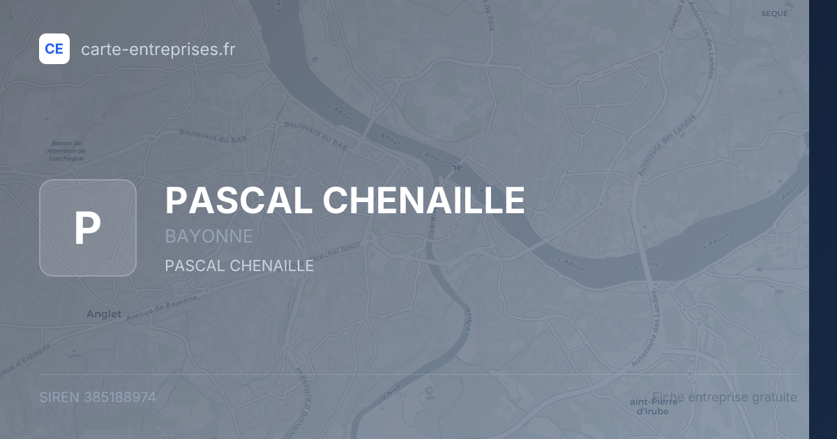 PASCAL CHENAILLE — 385188974 — fiche entreprise