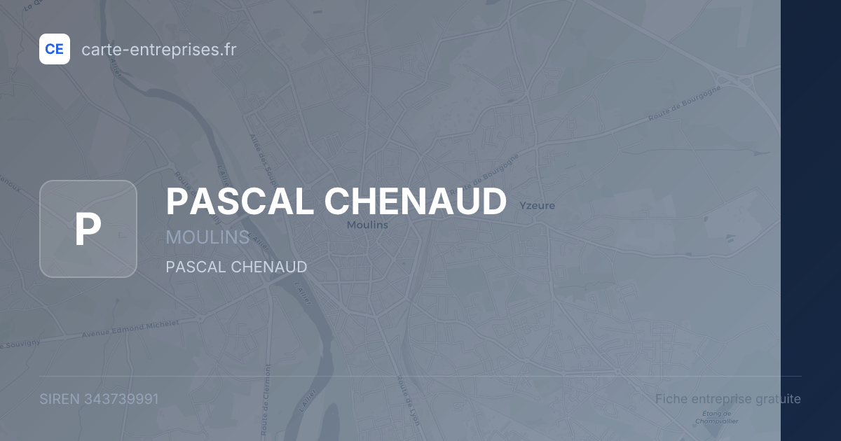 PASCAL CHENAUD — 343739991 — fiche entreprise