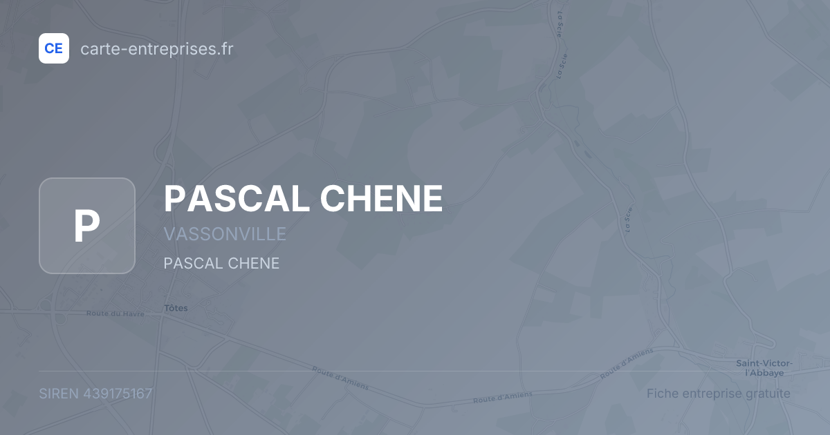 PASCAL CHENE — 439175167 — fiche entreprise