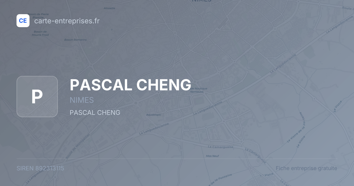 PASCAL CHENG — 892313115 — fiche entreprise