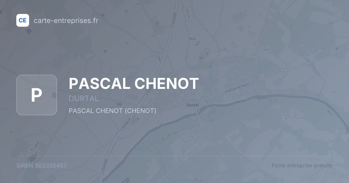 PASCAL CHENOT — 503335457 — fiche entreprise