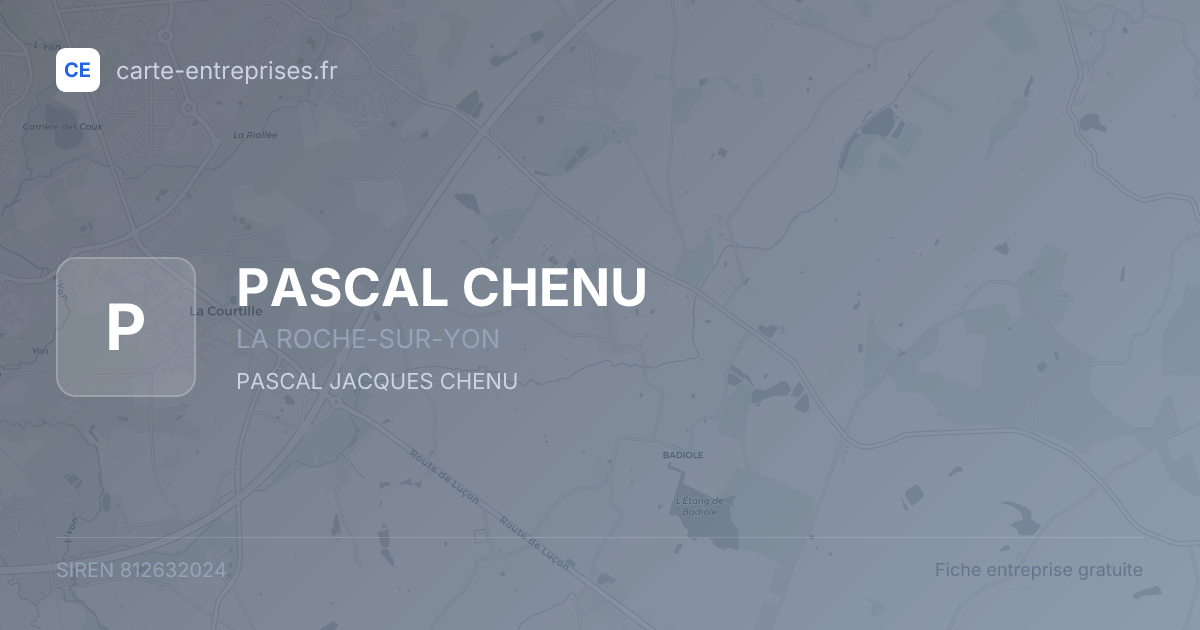 PASCAL CHENU — 812632024 — fiche entreprise
