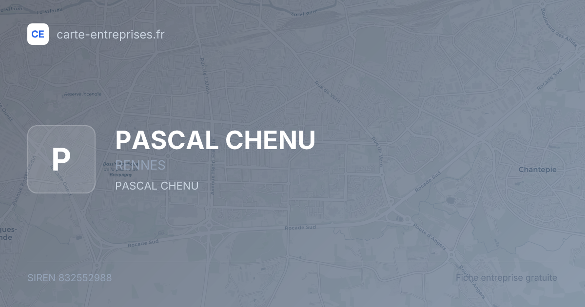 PASCAL CHENU — 832552988 — fiche entreprise