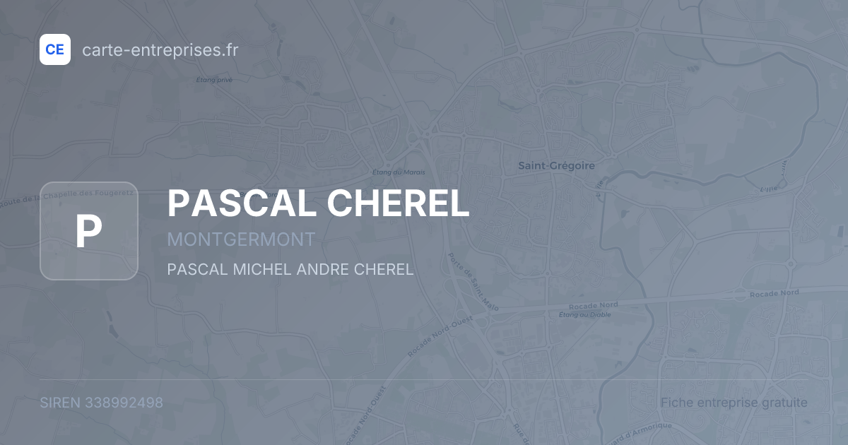 PASCAL CHEREL — 338992498 — fiche entreprise