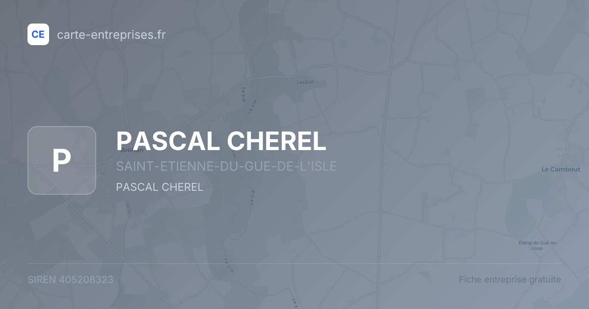 PASCAL CHEREL — 405208323 — fiche entreprise