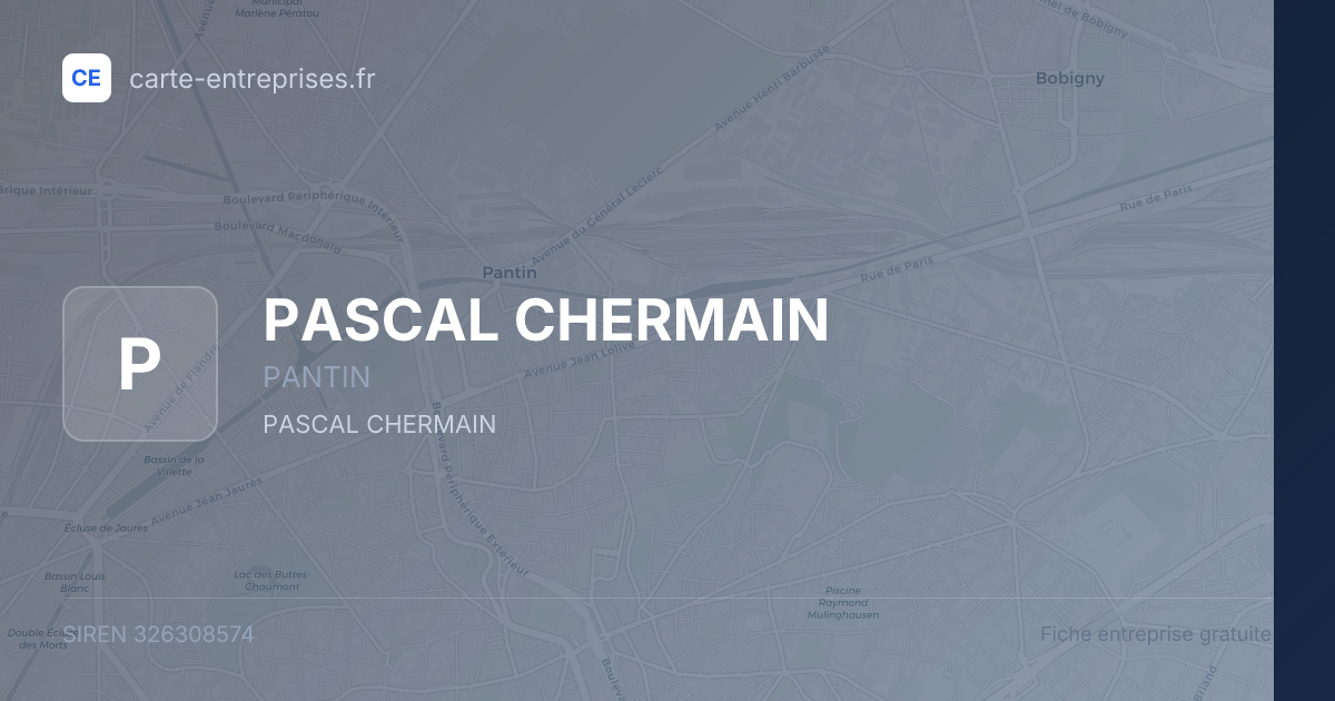 PASCAL CHERMAIN — 326308574 — fiche entreprise