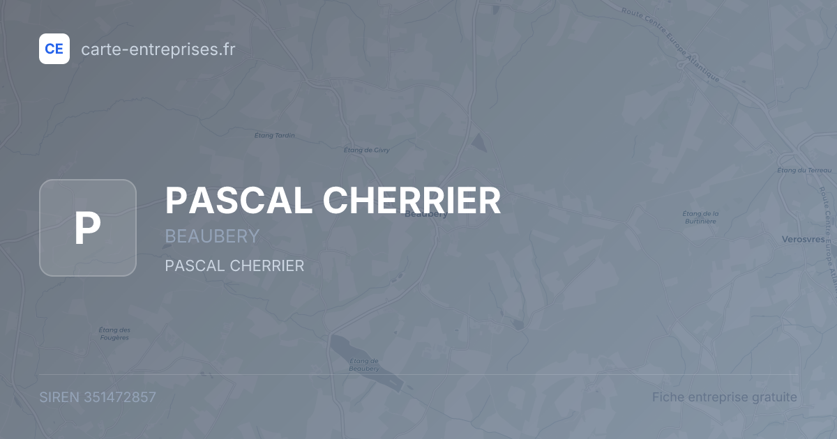 PASCAL CHERRIER — 351472857 — fiche entreprise