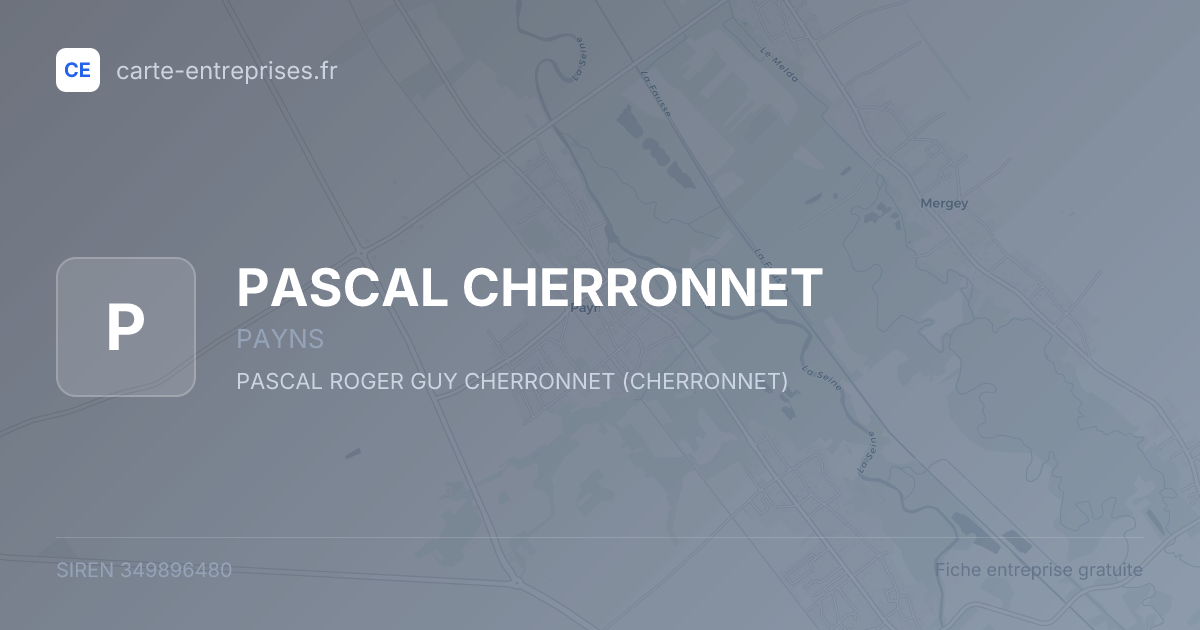 PASCAL CHERRONNET — 349896480 — fiche entreprise