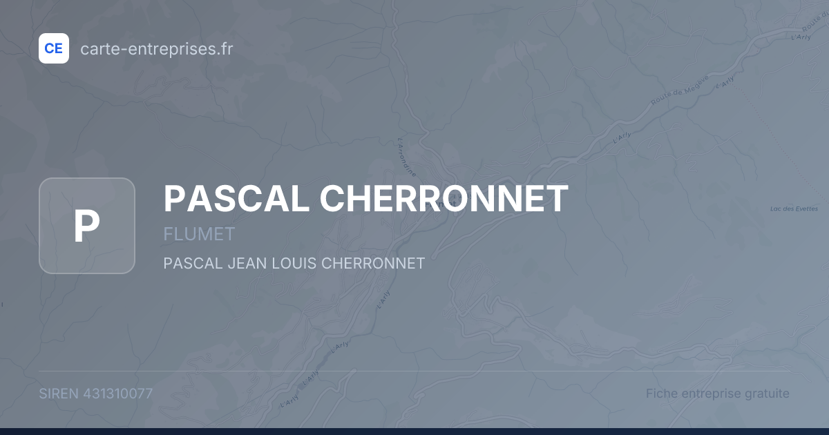 PASCAL CHERRONNET — 431310077 — fiche entreprise