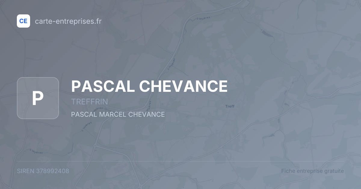 PASCAL CHEVANCE — 378992408 — fiche entreprise