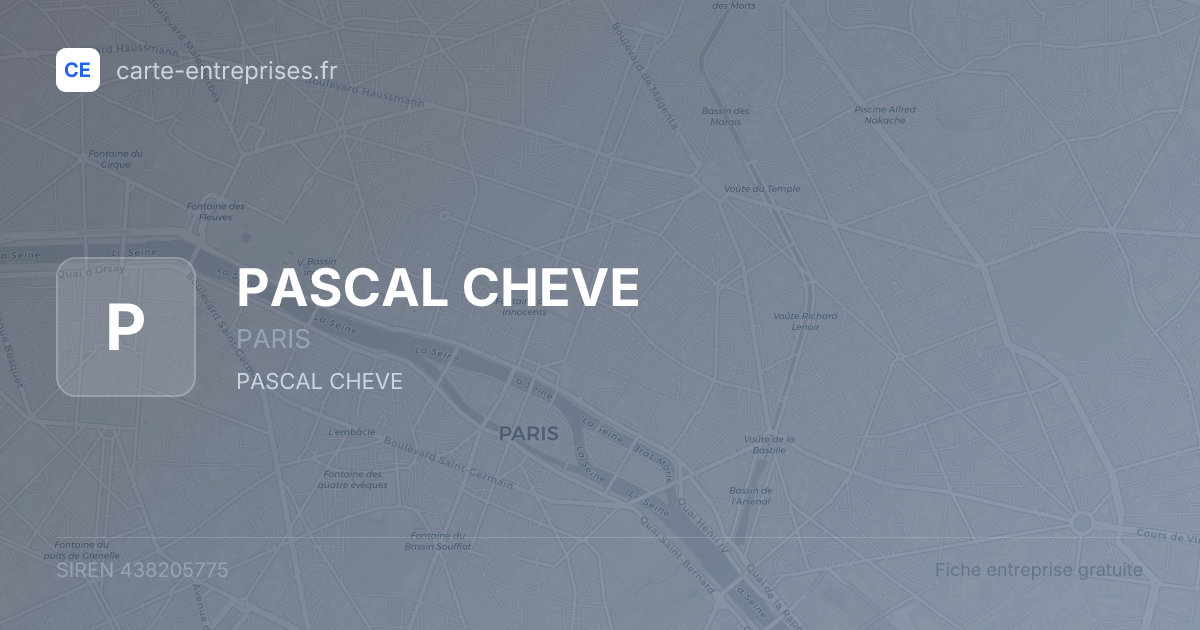 PASCAL CHEVE — 438205775 — fiche entreprise