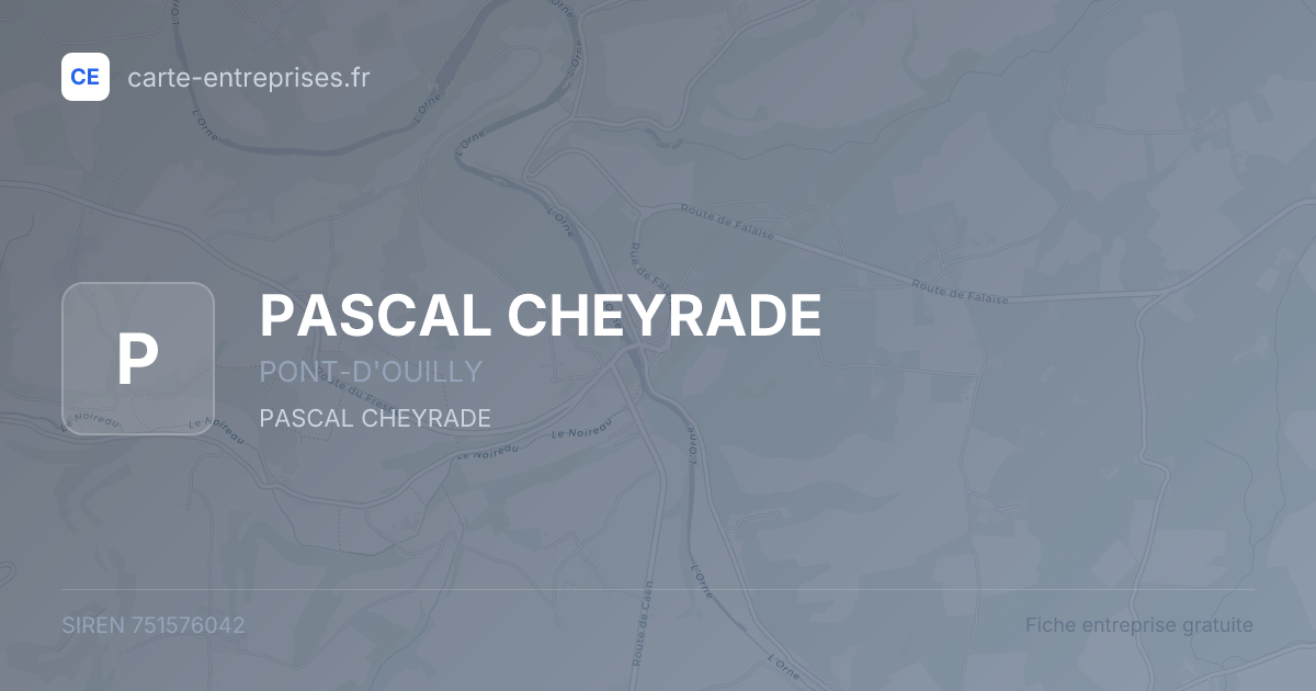 PASCAL CHEYRADE — 751576042 — fiche entreprise