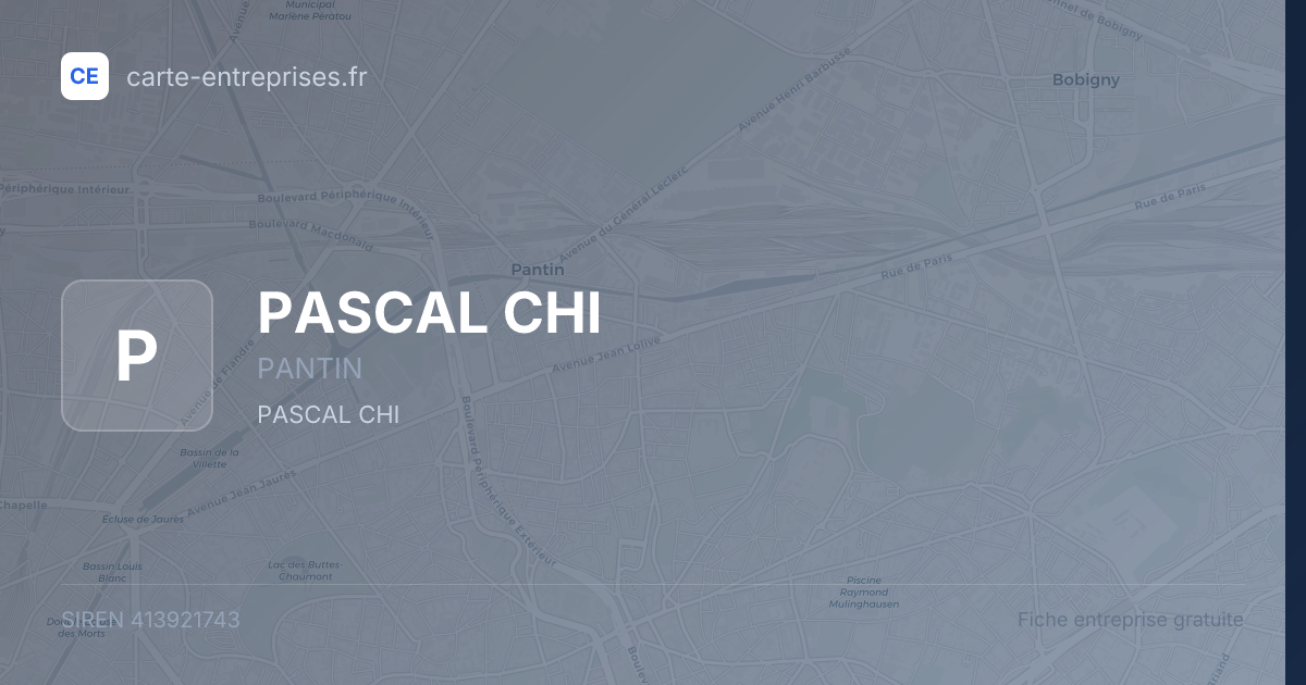 PASCAL CHI — 413921743 — fiche entreprise