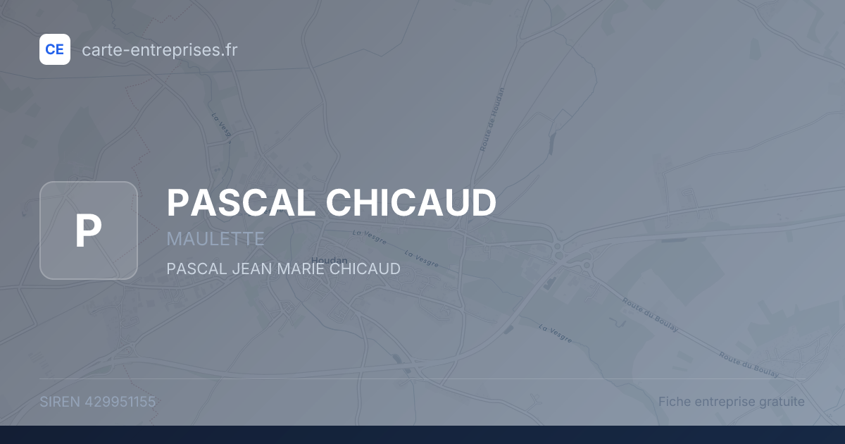 PASCAL CHICAUD — 429951155 — fiche entreprise