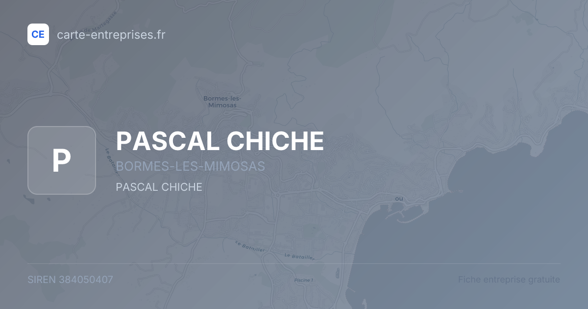 PASCAL CHICHE — 384050407 — fiche entreprise