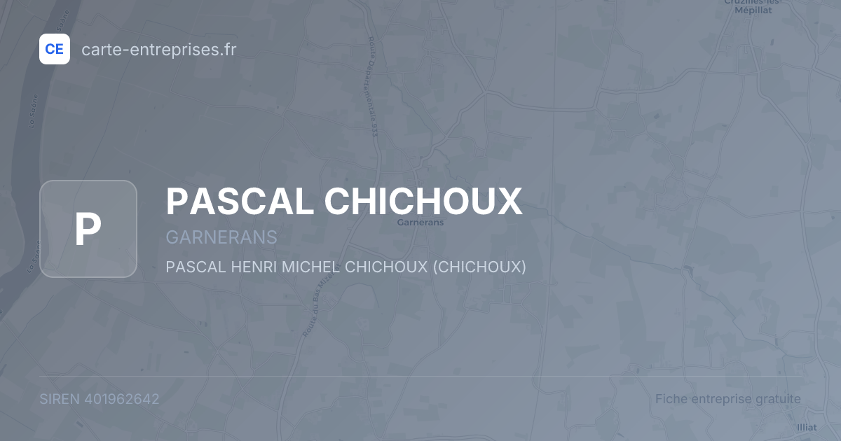 PASCAL CHICHOUX — 401962642 — fiche entreprise