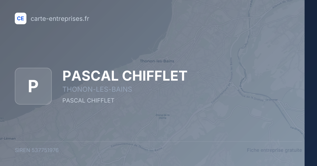 PASCAL CHIFFLET — 537751976 — fiche entreprise