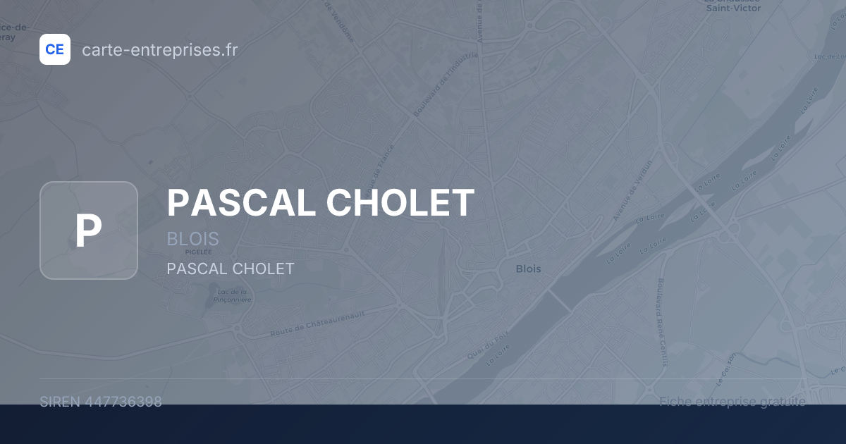 PASCAL CHOLET — 447736398 — fiche entreprise