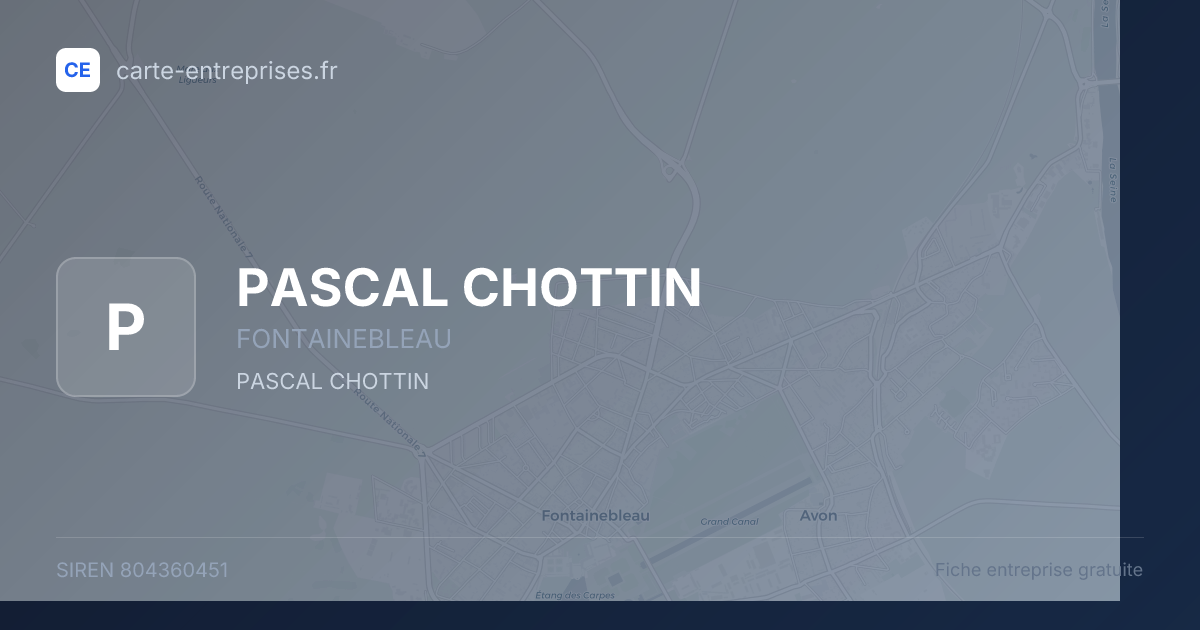PASCAL CHOTTIN — 804360451 — fiche entreprise