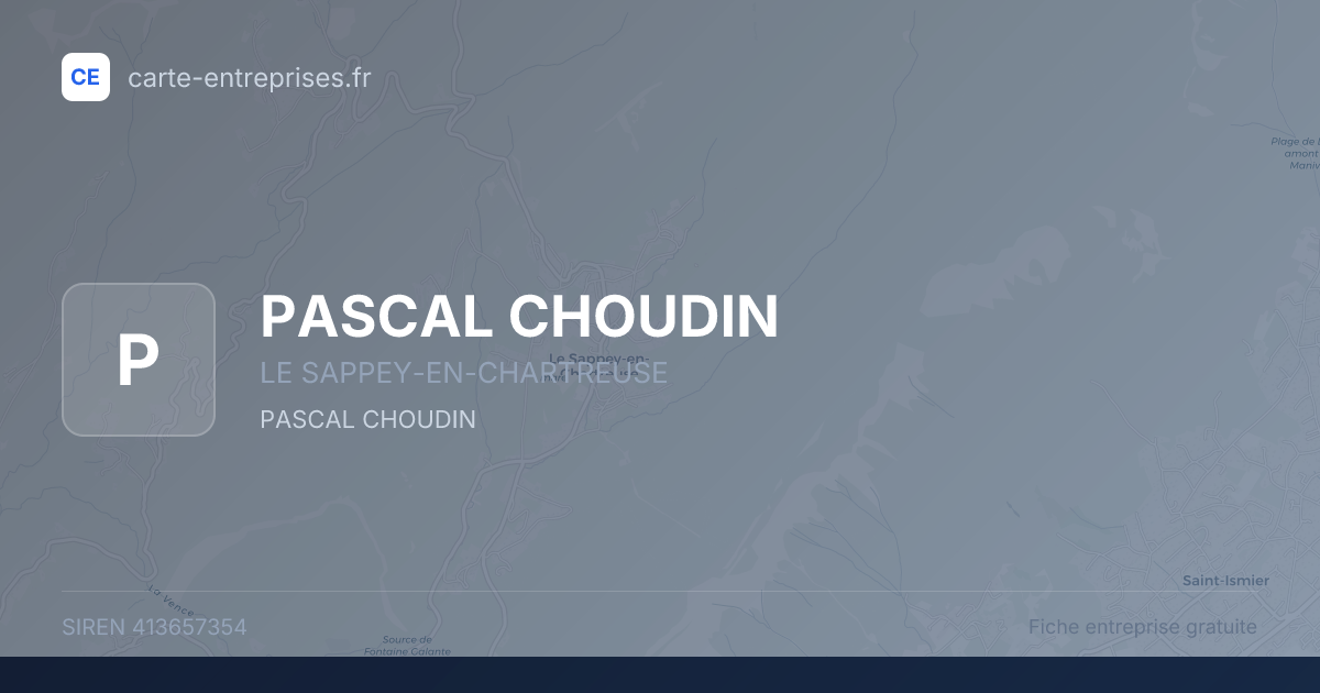 PASCAL CHOUDIN — 413657354 — fiche entreprise