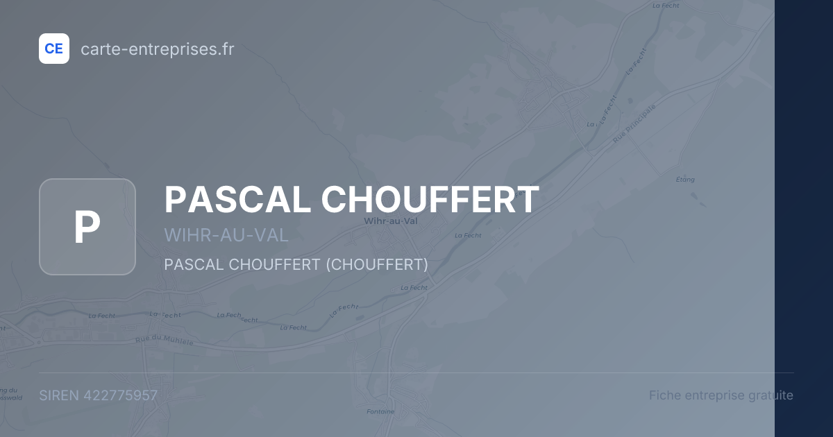 PASCAL CHOUFFERT — 422775957 — fiche entreprise