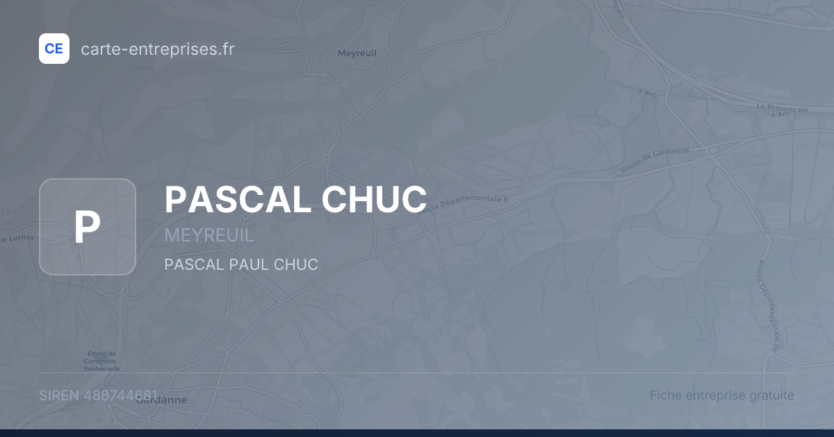 PASCAL CHUC — 488744681 — fiche entreprise