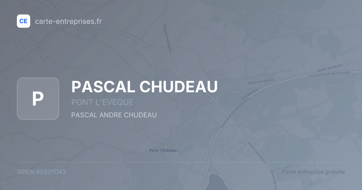 PASCAL CHUDEAU — 803211143 — fiche entreprise