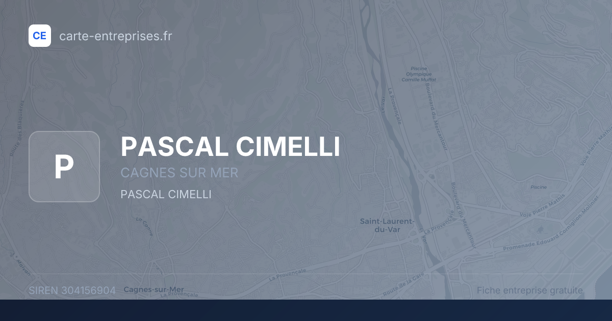 PASCAL CIMELLI — 304156904 — fiche entreprise