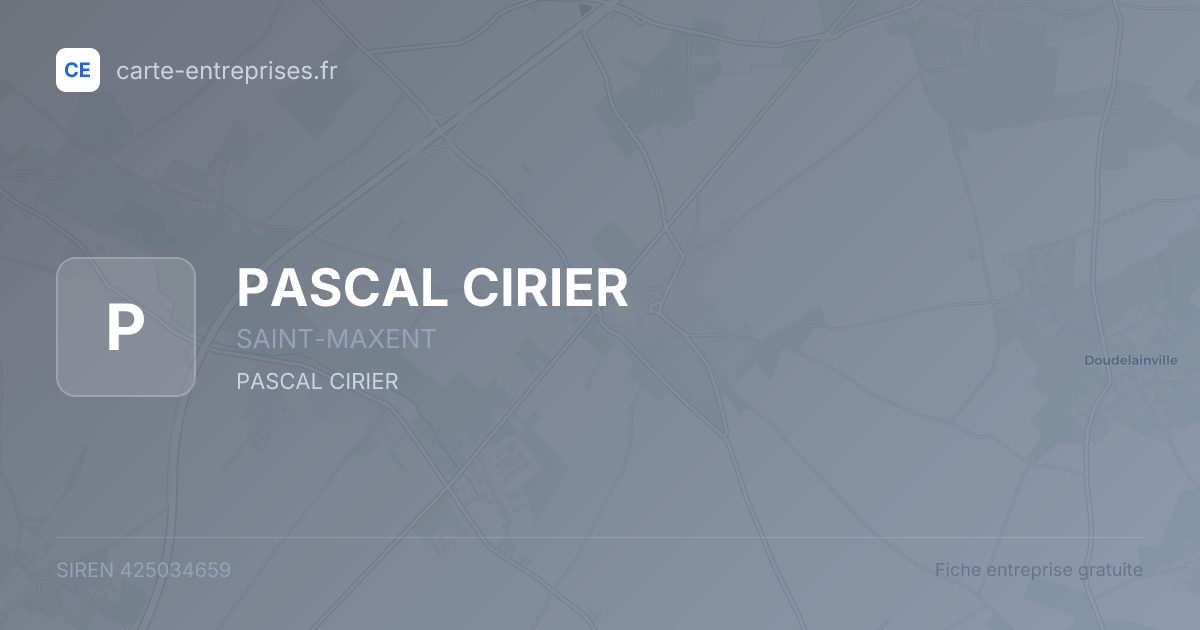 PASCAL CIRIER — 425034659 — fiche entreprise