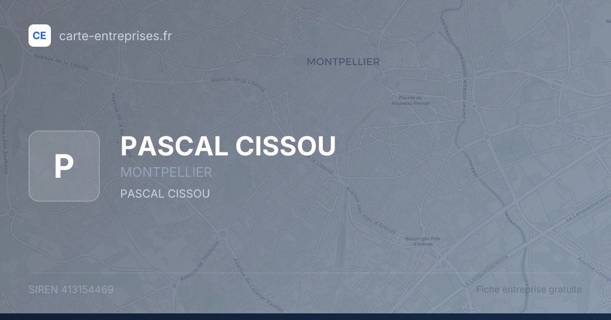 PASCAL CISSOU — 413154469 — fiche entreprise