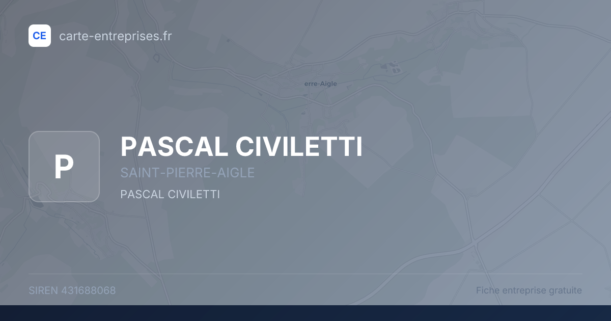 PASCAL CIVILETTI — 431688068 — fiche entreprise