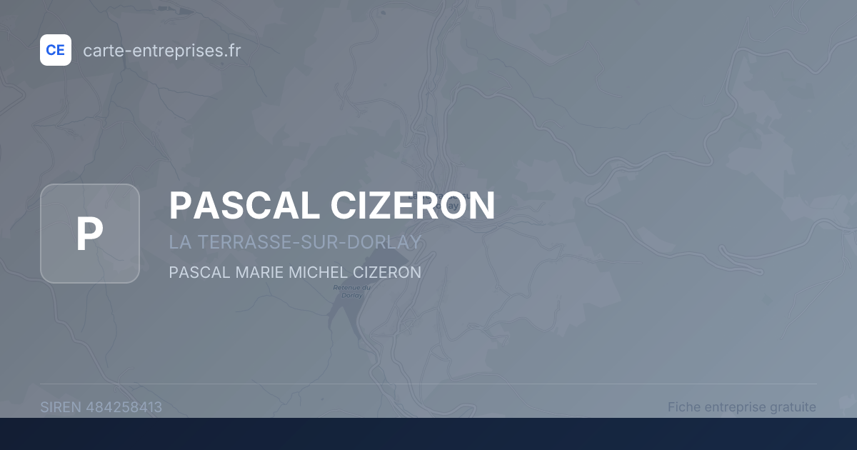 PASCAL CIZERON — 484258413 — fiche entreprise