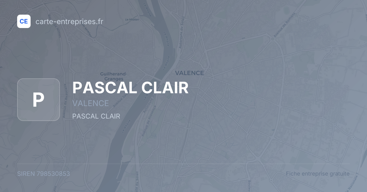 PASCAL CLAIR — 798530853 — fiche entreprise