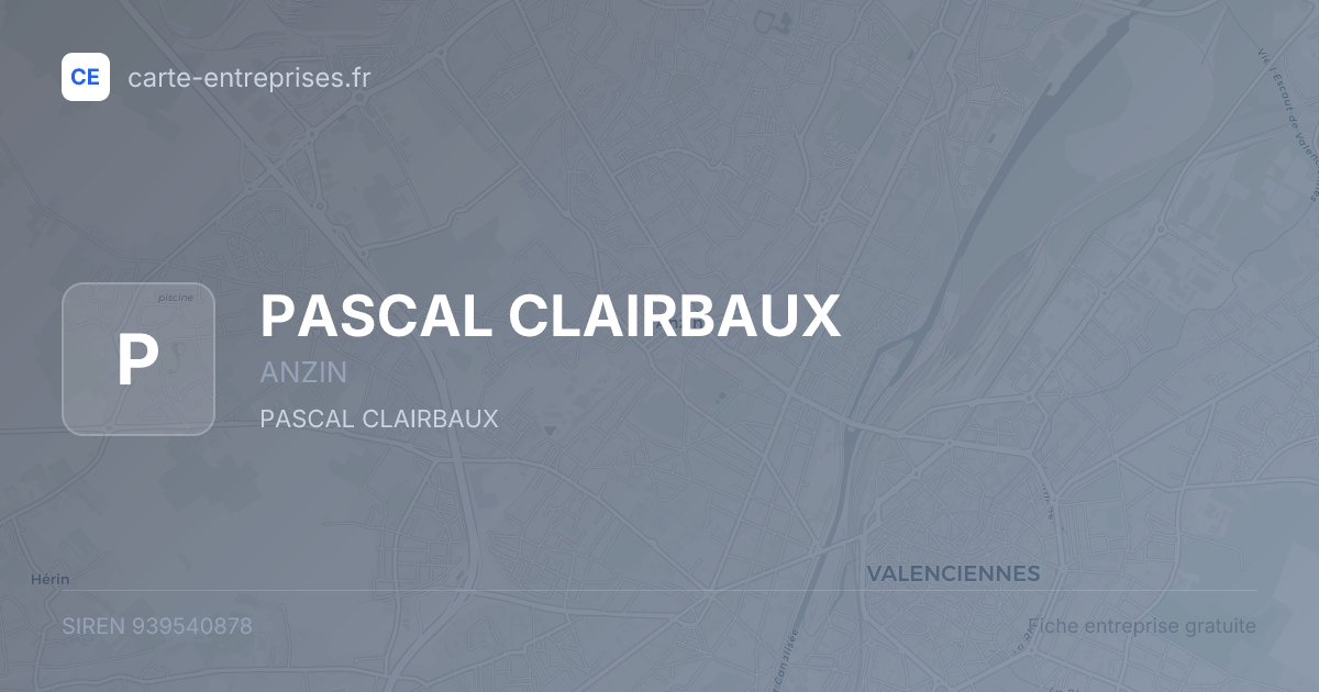 PASCAL CLAIRBAUX — 939540878 — fiche entreprise