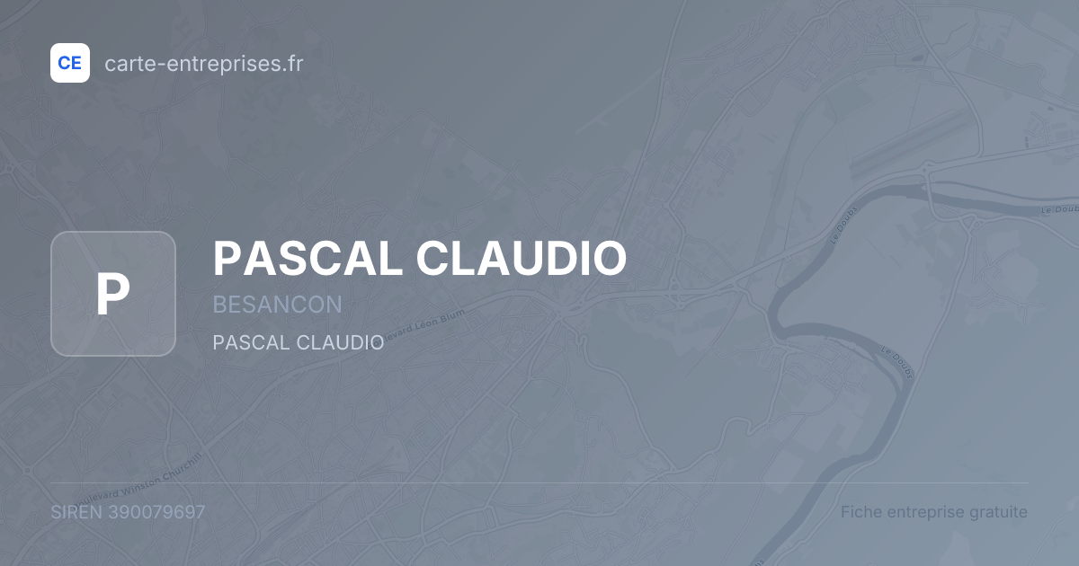 PASCAL CLAUDIO — 390079697 — fiche entreprise