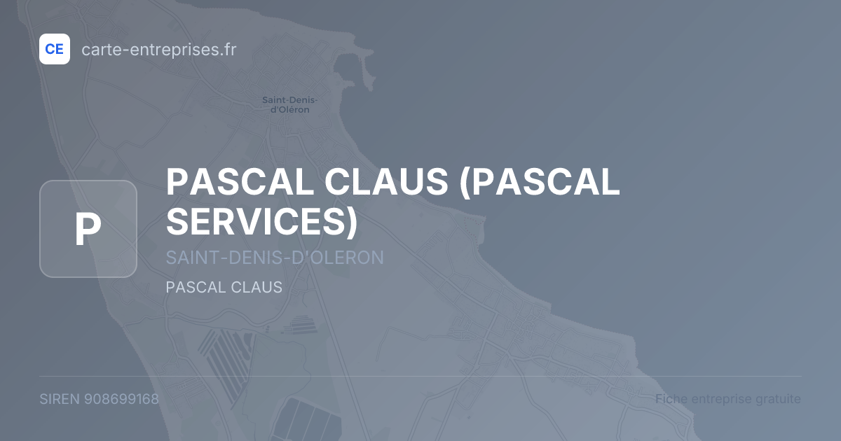 PASCAL CLAUS (PASCAL SERVICES) — 908699168 — fiche entreprise