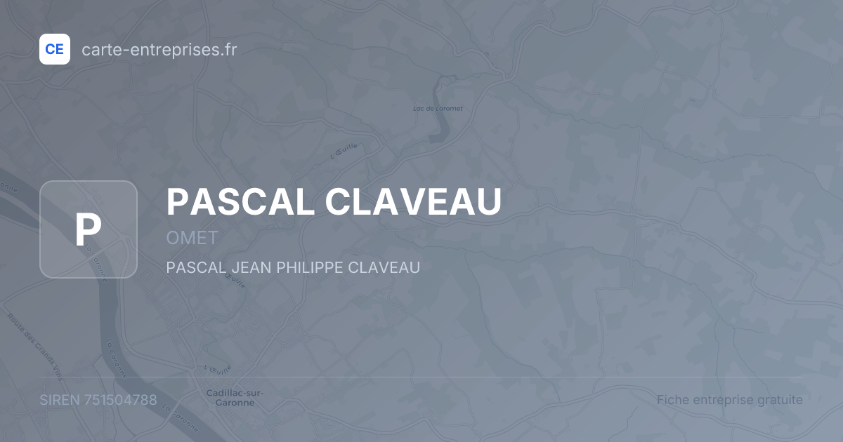 PASCAL CLAVEAU — 751504788 — fiche entreprise